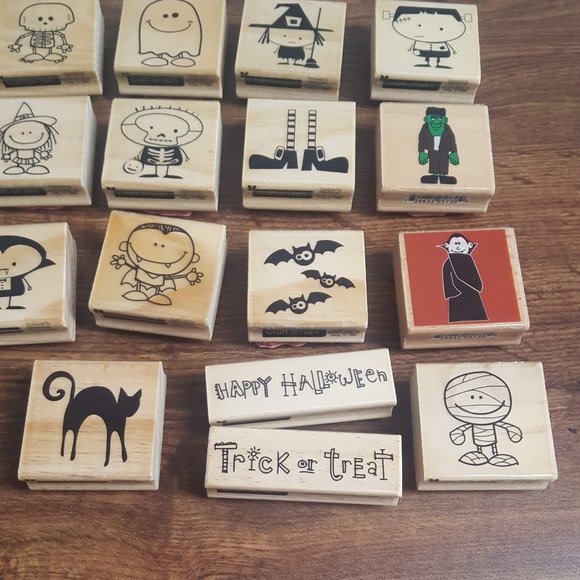 Craftsmart Halloween Rubber Stamps Assorted Set of 16 Unused - Picture 4 of 5